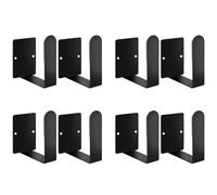 ANNGY Support de Couvercle de Pot, Porte-casseroles, Supports muraux Auto-adhésifs de Couvercle de Casserole 3M en Acier Inoxydable (Ensemble de 4) Longueur Librement réglable (Noir)