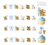Anniversaire Toppers de gâteau | Vingt-quatre petites piques miniatures à cupcakes | Topper Anniversaire pour Gâteau | pour shower, remise de diplôme, mariage et fête, cupcakes, filles, garçons et