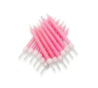 Anniversary House Lot de 12 bougies d'anniversaire à paillettes roses avec supports - 7,5 cm - AHC125