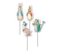 Anniversary House Lot de 12 décorations de gâteaux Peter Rabbit et ses amis de Beatrix Potter, J001, Toppers Approx. 5.5cm (2.2"), Picks 5cm (2")