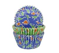 Anniversary House Lot de 75 caissettes à cupcakes en papier sulfurisé - Dinosaure - J136 - Blanc