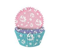 Anniversary House Lot de 75 caissettes à cupcakes en papier sulfurisé Motif sirène J135