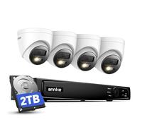 ANNKE 4K/8MP Caméra de Surveillance Extérieure, Kit Vidéo Surveillance avec 8CH 2To NVR et 4X 8MP Caméra IP PoE,Détection de Mouvement, IP67 Etanche,Vision Nocturne 30M pour la Maison et l'Entreprise