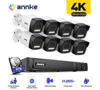 ANNKE H800 8CH 4K Ultra HD POE système de sécurité vidéo réseau 8MP H.265 + NVR 30M EXIR Vision nocturne caméra IP extérieure Kit de vidéosurveillance 8CH NVR 4 Camera