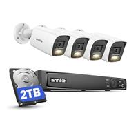 ANNKE H800 PoE Kit de Surveillance Extérieur Filaire, 8MP 4K 8CH H.265+ NVR(2TB HDD),4 Caméra de Sécurité Bullet avec Enregistrement Audio,IP67 Etanches,Accès à Distance,Vision Nocturne 30M