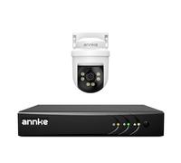 ANNKE Kit de caméra de surveillance analogique 3K avec audio, DVR 3K Lite 4 canaux pour système de caméra, reconnaissance personne/véhicule, 1 câble 5 MP, caméra PT avec rotation à 350° et fonction