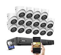ANNKE Kit Vidéo Surveillance 4K 16CH Extérieur, 4To NVR 12MP + 16 Caméras IP PoE 8MP, Vision Nocturne Couleur, Détection Intelligente Personne/Véhicule, Enregistrement 24/7 - Sécurité Maison