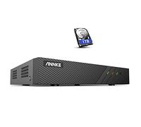 ANNKE PoE 6MP H.265+ NVR 8 Canaux Caméra de Sécurité à Domicile Enregistrement de Vidéo avec Disque Dur de 1 to Supportez 4MP 5MP ou 6MP HD IP Caméra,App Pushes et Alertes E-Mail