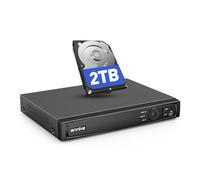 ANNKE Système de Caméra de Vidéosurveillance 4K PoE NVR, 8 Canaux, RJ45, Enregistreur Vidéo Réseau avec Disque Dur 2 to, 8MP, 5MP, 4MP, 1080P HD, IP Camera, 24/7 Enregistrement de Surveillance