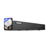 ANNKE Système de surveillance NVR PoE 8CH avec disque dur de 2 To pour enregistrement 24/7, sécurité intérieure et extérieure, prend en charge 8 caméras IP HD PoE 6 MP/5 MP/1080p/720p, H.265+