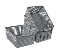 Annkky Grande Paniers De Rangement En Plastique Rectangulaire, Lot De 4
