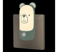 Annmore Cadeau Naissance Garçon Veilleuse Enfant Prise Électrique avec Interrupteur Lampe Chevet Ours Chambre Bébé Accessoire Allaitement Lumière Nouveau-né Fille