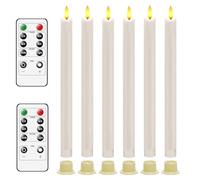 AnnSpa 6 Set Bougies LED sans Flamme Fonctionne sur Batterie avec Télécommande,Sans Flamme Lumières pour Party Mariage Halloween Noël Décoration Lampe Maison Décoration Blanc