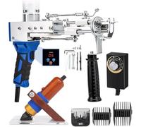 Annuod Kit De Pistolet À Tufter pour Tapis, Outil 2 en 1 pour Poils Coupés Et Bouclés avec Régulation Numérique La Vitesse, Comprenant Une Cisaille Moquette pour Faciliter Fabrication(A)