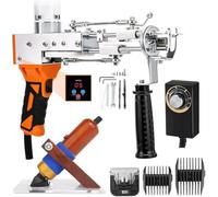 Annuod Kit De Pistolet À Tufter pour Tapis, Outil 2 en 1 pour Poils Coupés Et Bouclés avec Régulation Numérique La Vitesse, Comprenant Une Cisaille Moquette pour Faciliter Fabrication(D)
