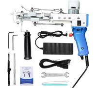 Annuod Pistolet À Tufter, Kit De Tuftage pour Moquettes Poils Coupés/bouclés avec Réglage La Vitesse Et Poignée Orientable 360° pour Fabrication Tapis en Bricolage Les Débutants