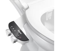 ANNWA Bidet pour Toilettes Eau Chaude et Froide Toilette Japonais avec Douchette Intégrée, Buses Auto-nettoyantes Rétractables, Contrôle de Pression d'Eau, Nettoyage Frontal et Arrière(TT18NA)