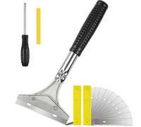 ANOMM Industry Grattoir avec 20 Lames, Grattoir Plancha avec Housse de Protection, Grattoir Peinture pour Papier Peint, Vitre, Colle, Carrelage de fenêtre, Miroir, La Table de Cuisson