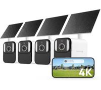 Anona 4K 8MP Caméra Surveillance WiFi Exterieure sans Fil Solaire(Lot de 4)