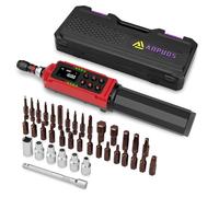 ANPUDS Tournevis Dynamométrique Numérique, 0.15-10Nm Clé tournevis dynamométrique avec Poignée Vibrante, Buzzer et LED, Précision ±1%, 1/4 ynamométrique Kit Pour la réparation de vélo