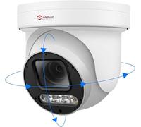 Anpviz 6MP PoE Caméra PTZ Extérieur, 5X Zoom Optique Logement pour Cart | Surveillance IP Caméra avec Détection de Personnes/Voitures, Panoramique 280°, Inclinaison 90°, Projecteur et Alarme Sonore