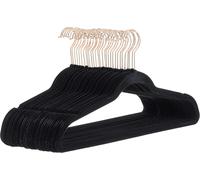 ANQI Lot de 30 cintres en velours antidérapants - Noir/or rose