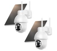 ANRAN 2K Camera Surveillance WiFi Exterieur sans Fil Solaire avec Batterie, 2P
