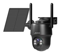 ANRAN 4G LTE Caméra Solaire Extérieure sans Fil avec Carte Sim | Sans Wi-Fi avec Carte SIM, 360° PTZ, Détection de Mouvement PIR, Vision Nocturne Couleur, Stockage Local & Cloud