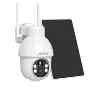 ANRAN 4K 8MP Camera Surveillance WiFi Exterieur sans Fil Solaire+Batterie | Surveillance 360°, Vision Nocturne Couleure, Audio Bidirectionnel, Alerte Instantané, PIR Détection&Sirène, IP66 Imperméable