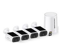 ANRAN 4MP Kit Caméra de Surveillance Sans Fil ,Vidéosurveillance +4 caméras batteries solaires+1 station 4CH avec 64GB carte sd Blanc G