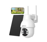 ANRAN 8MP Caméra de Surveillance WiFi Exterieure sans Fil Solaire,4k Vision Nocturne Couleur 30m +4 Lumières Blanches,Q3 Plus 8MP