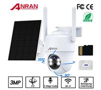 ANRAN Caméra de sécurité 4G batterie solaire carte SIM+carte SD 32 Go sans fil