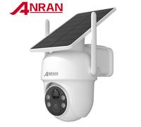 ANRAN caméra solaire 1/2 pièces 3/5MP extérieur 2.4G Wifi caméra de sécurité batterie caméras Protection de Surveillance à domicile PIR détection humaine 2PCS 5MP White Cam
