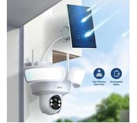ANRAN Floodlight Camera de Surveillance à Projecteur PTZ 360° 2K 3MP HD WiFi Extérieur Solaire sans fil Éclairage Intelligent