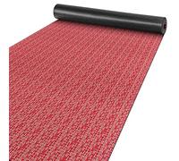 ANRO - Chemin de couloir et de cuisine - Antidérapant, lavable et ajustable - Tapis en velours - Rouge - Itaca - 400 x 67 cm jusqu'à 5 m de longueur