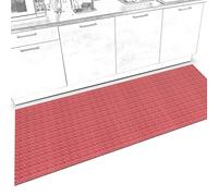 ANRO - Chemin de couloir et de cuisine - Antidérapant, lavable et ajustable - Tapis en velours - Rouge - Itaca - 200 x 67 cm jusqu'à 5 m de longueur