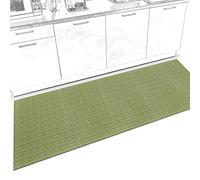 ANRO - Chemin de couloir et de cuisine - Antidérapant, lavable et ajustable - Tapis en velours - Vert Itaca - 280 x 67 cm jusqu'à 5 m de longueur