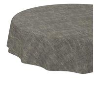 ANRO Nappe de Table 70% Coton 30% Polyester - Tissu Élégant Facile à Laver, Bords Surjetés, Cuisine & Jardin Ø 140 cm