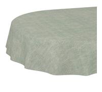 ANRO Nappe de Table 70% Coton 30% Polyester - Tissu Lavable, Élégante, Cuisine Salon Jardin, Bleu 260x140 cm