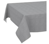 ANRO Nappe en Tissu 70% Coton 30% Polyester - Ronde, Lavable, Motif Ornement Jacquard, Gris Foncé 350x140 cm