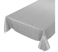 ANRO Nappe en Toile cirée, Aspect Lin, Gris, 100 x 140 cm
