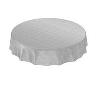 Anro Nappe en Toile cirée Aspect Lin Gris 140 cm