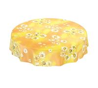 Anro Nappe en Toile cirée cirée Motif Camomille Jaune Fleurs Soleil 140 cm
