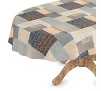 ANRO Nappe en toile cirée lavable, au mètre, rectangulaire, ovale, motif Mirka, ovale, 180 x 140 cm
