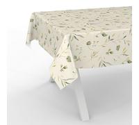 ANRO Nappe en Toile cirée - Lavable, imperméable, Bord coupé, Motif Floral Canadien - 180 x 140 cm