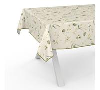 ANRO Nappe en Toile cirée - Lavable, imperméable - pour Table de Jardin - 160 x 140 cm - avec Ourlet (bordée) - Motif Floral Canadien
