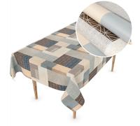 ANRO Nappe en toile cirée lavable Nappe en toile cirée Nappe en plastique Vendu au mètre rectangulaire ronde ovale Mirka 160 x 120 cm