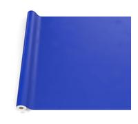 ANRO Nappe en Toile cirée, Lavable, pour Table de Jardin, extérieur et intérieur, Bord coupé, Bleue, 140 x 140 cm