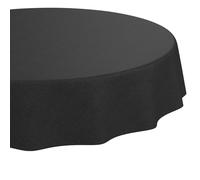 ANRO Nappe enduite Anthracite aspect lin ronde Ø 120 cm anti-taches | lavable à 30 °C - idéale pour jardin, terrasse et salle à manger - linge de table en tissu enduit