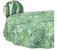 ANRO Nappe Tissu 70% Coton 30% Polyester - Motif Tropical, Rectangulaire Ovale Ronde, Lavable, Bord Coupé 200x140 cm